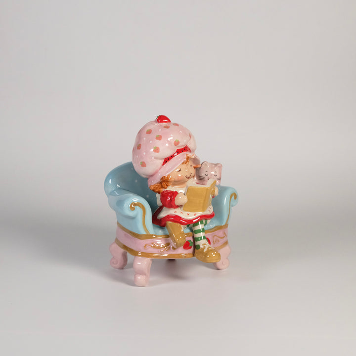 Strawberry Book Nook Figurine