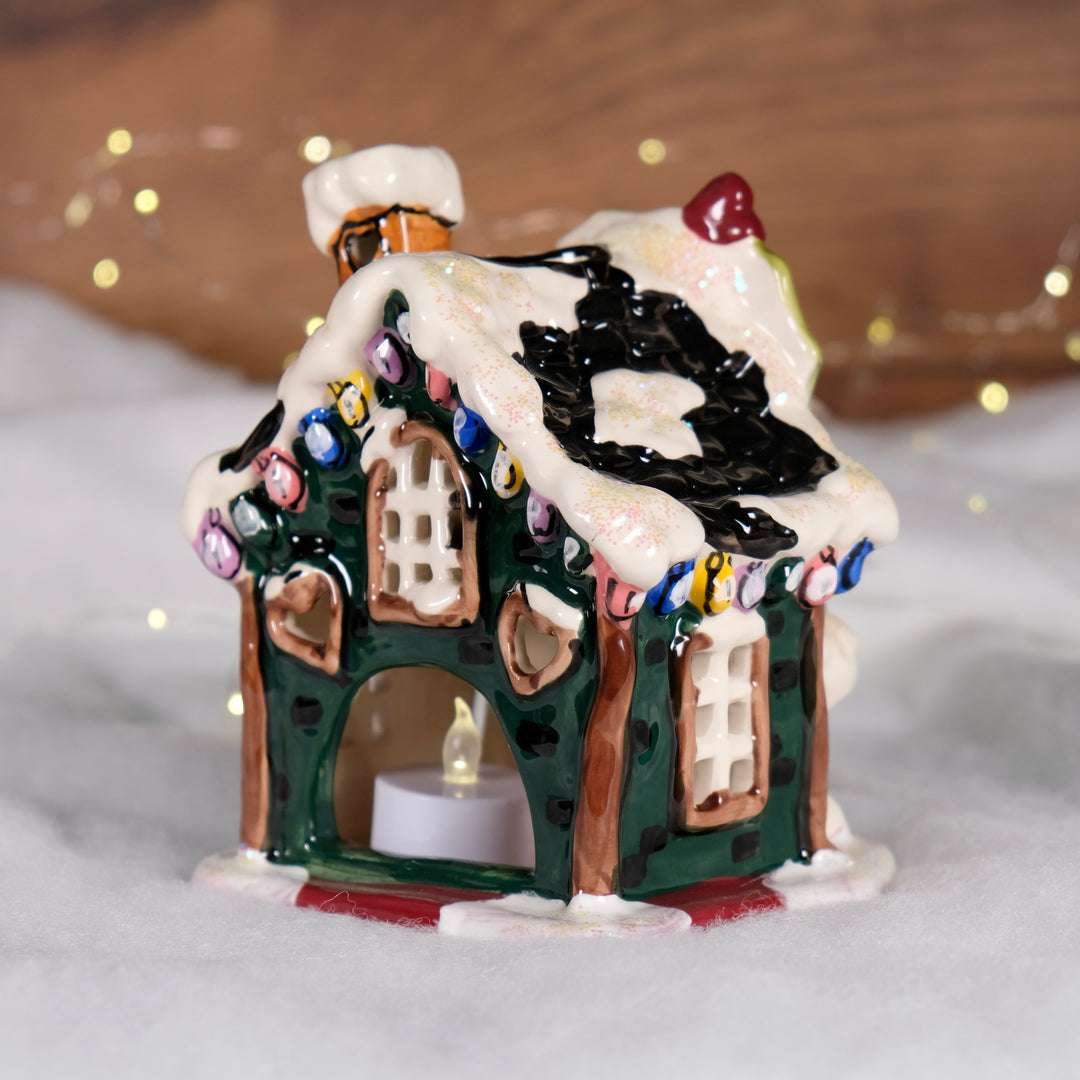 Holly Berry Cottage Candle House