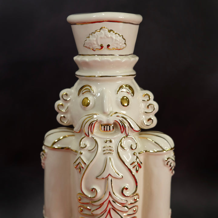 Trophy White Gold Nutcracker Figurine