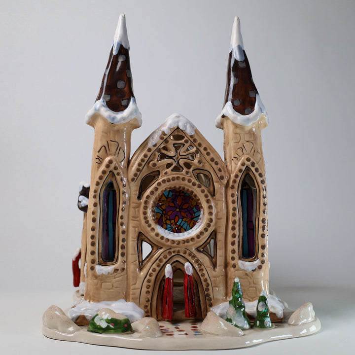 CHRISTMAS CATHEDRAL CANDLE HOUSE