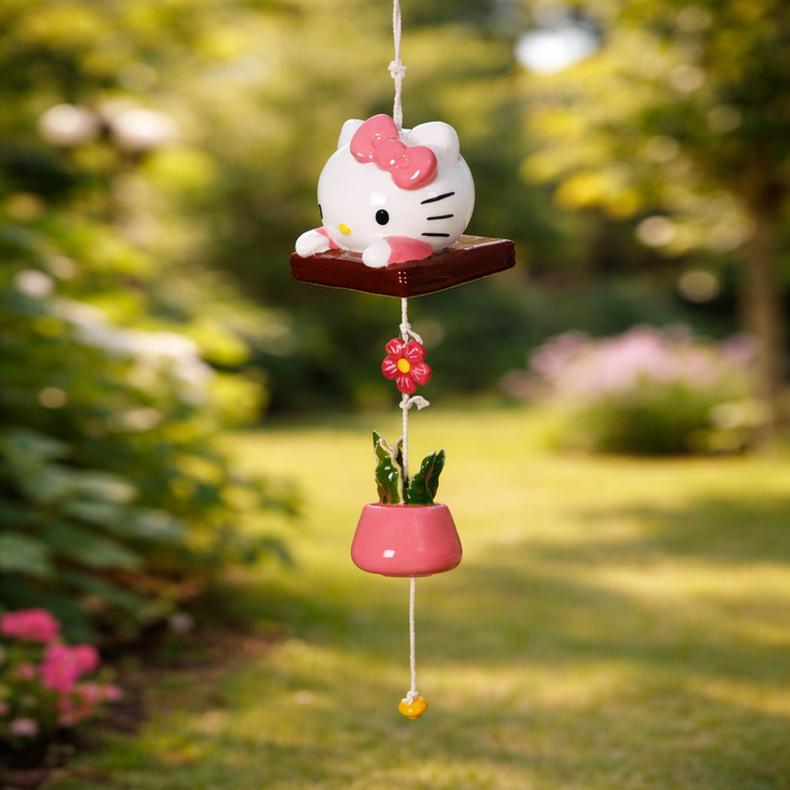 Hello Kitty Beautiful Garden Planter Wind Chime