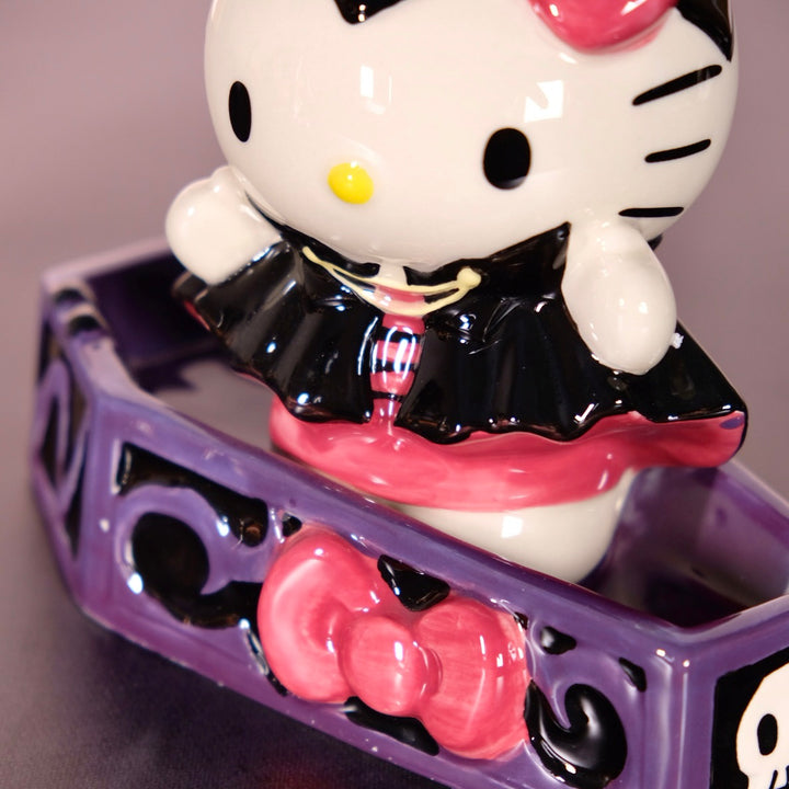 Hello Kitty Halloween Vampire in Coffin Figurine