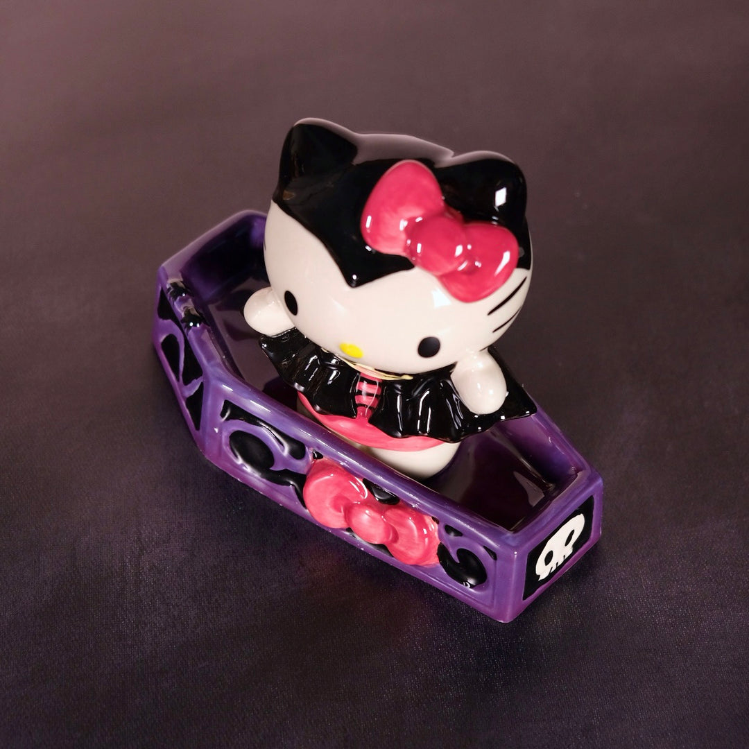 Hello Kitty Halloween Vampire in Coffin Figurine
