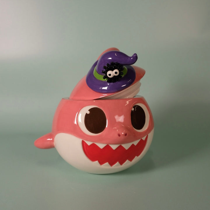 Spooky Mommy Shark Family Figural Container