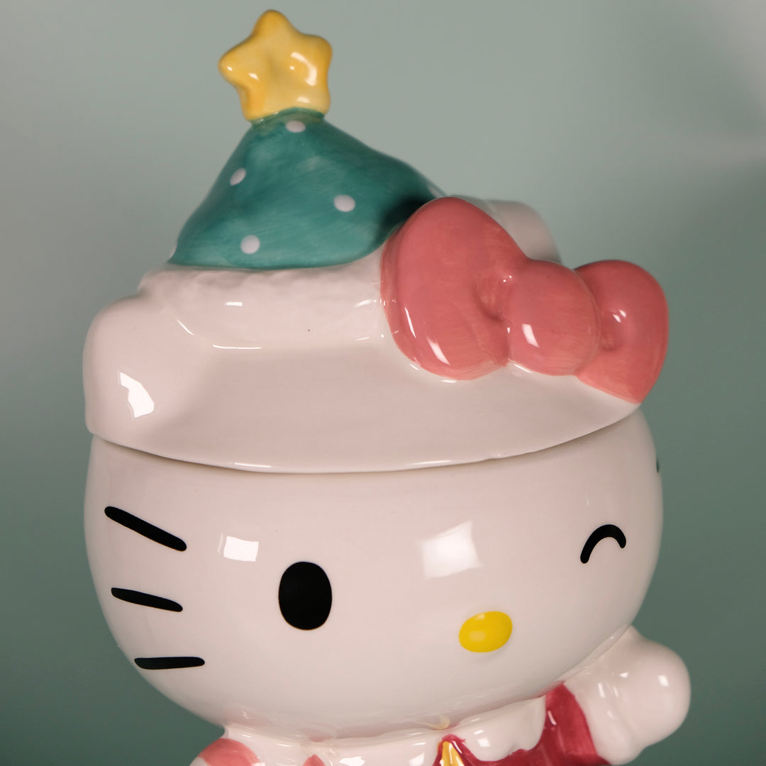 Hello Kitty Holiday Candy Cane Cookie Jar