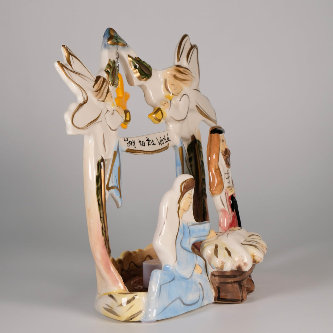 Nativity Joy To The World Tealight Holder