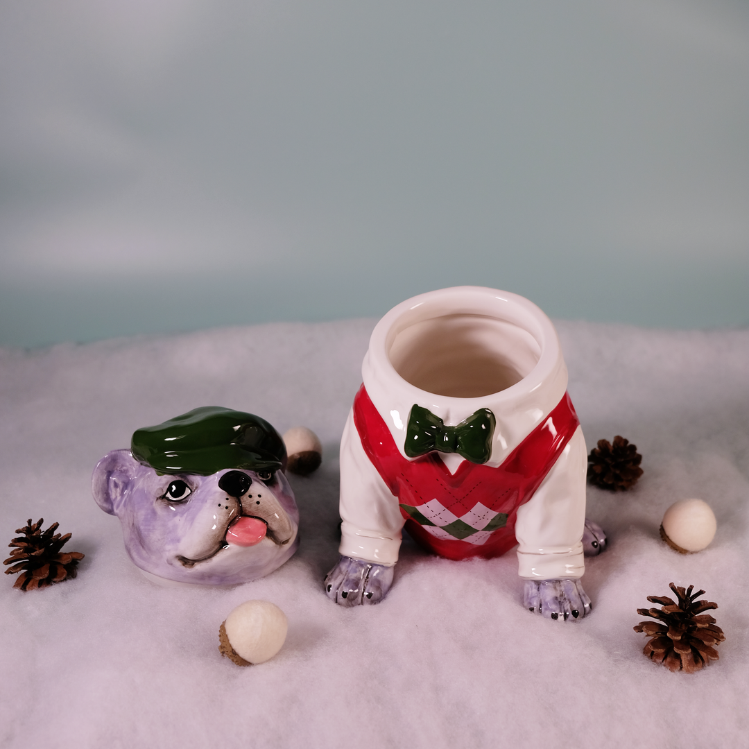 SWEATER DOG TREAT JAR