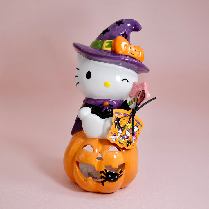 Hello Kitty Witch Pumpkin Candle House