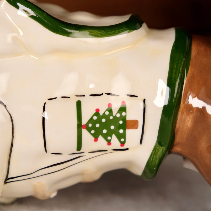 CHRISTMAS HOLIDAY DOG FIGURINE