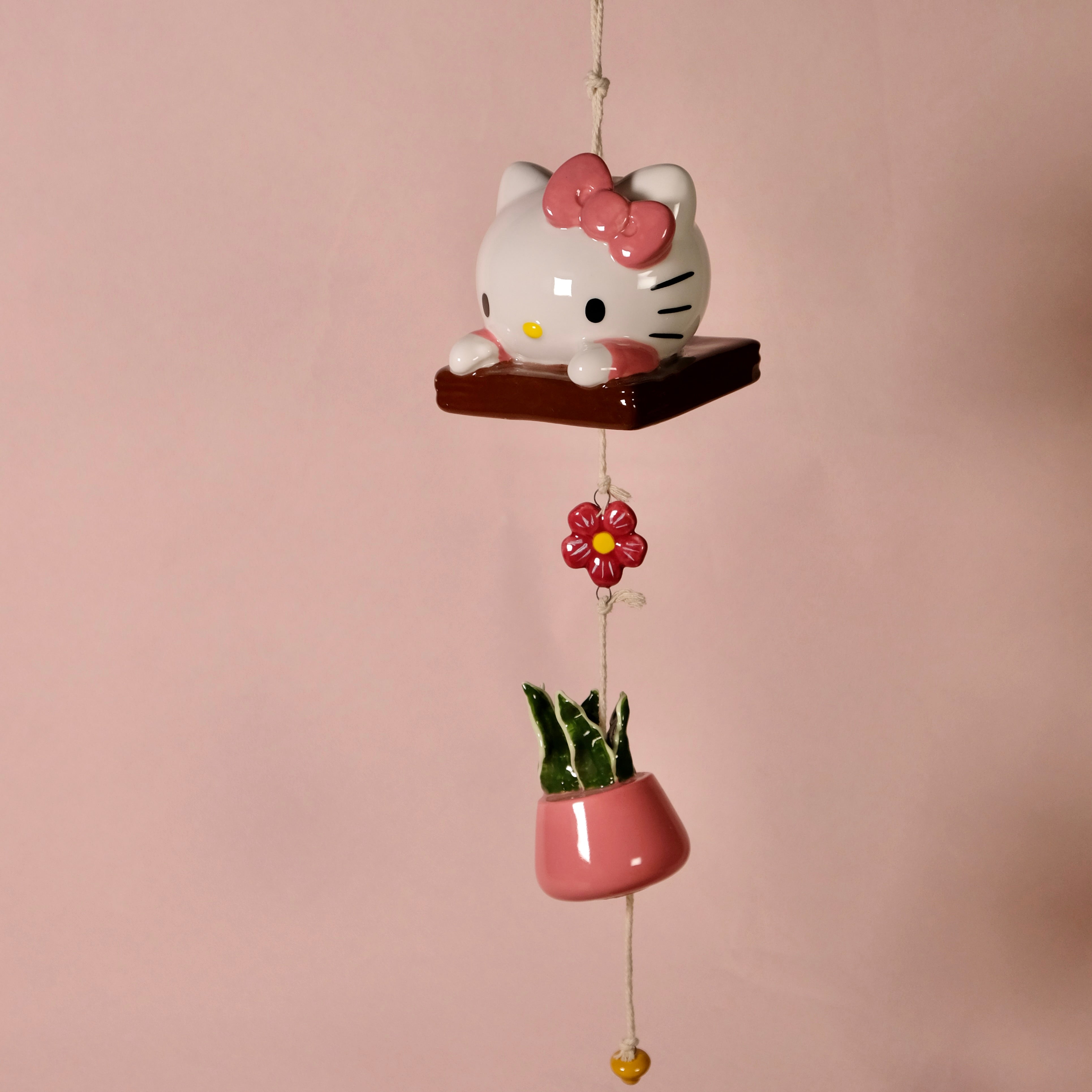 Hello Kitty Beautiful Garden Planter Wind Chime
