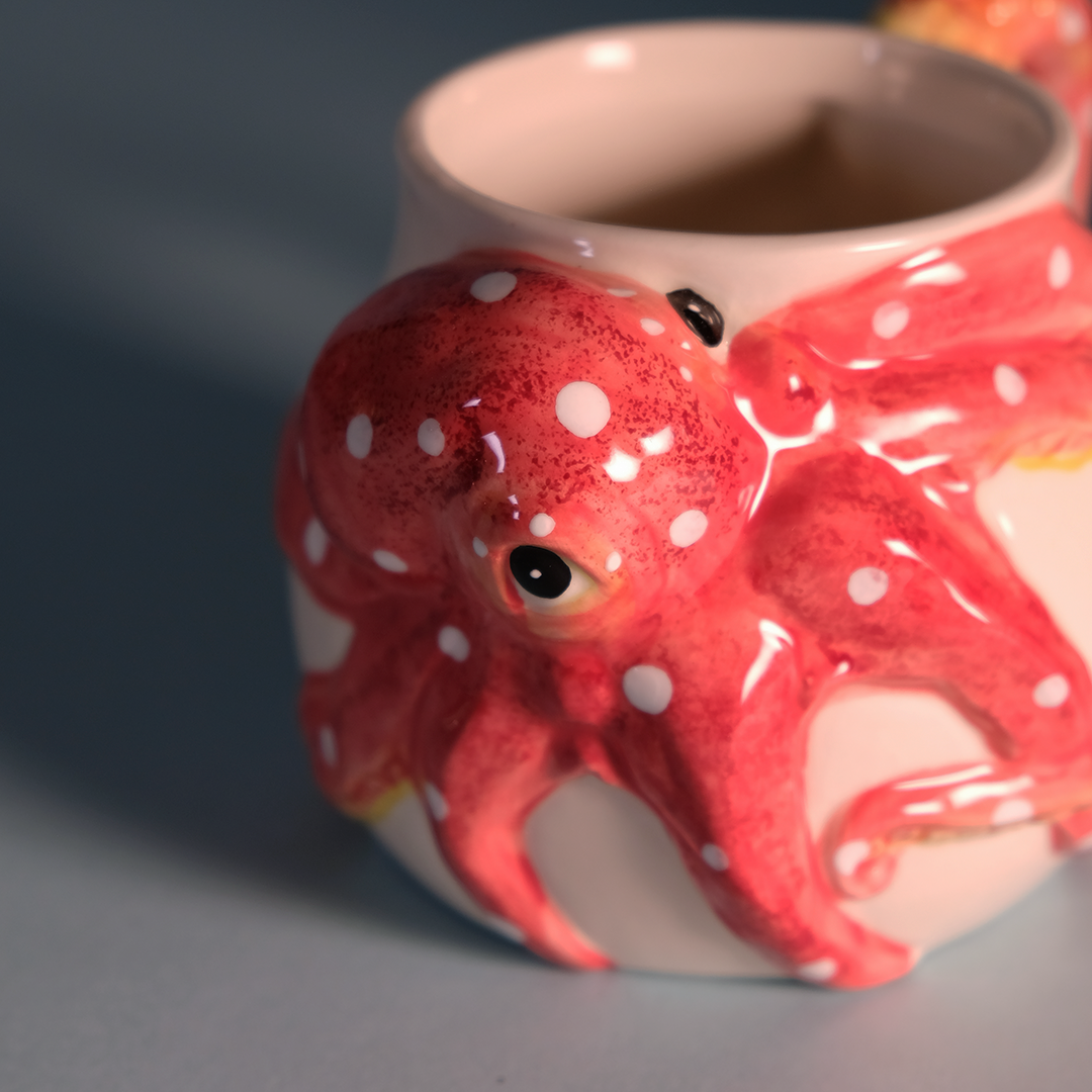 Red Octopus Mug