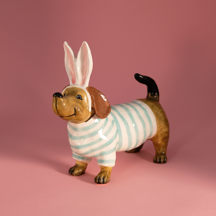 Easter Dachshund Figurine