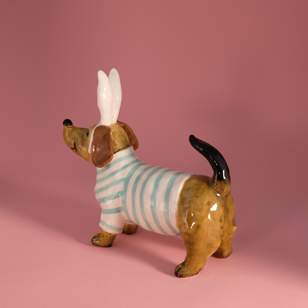 Easter Dachshund Figurine