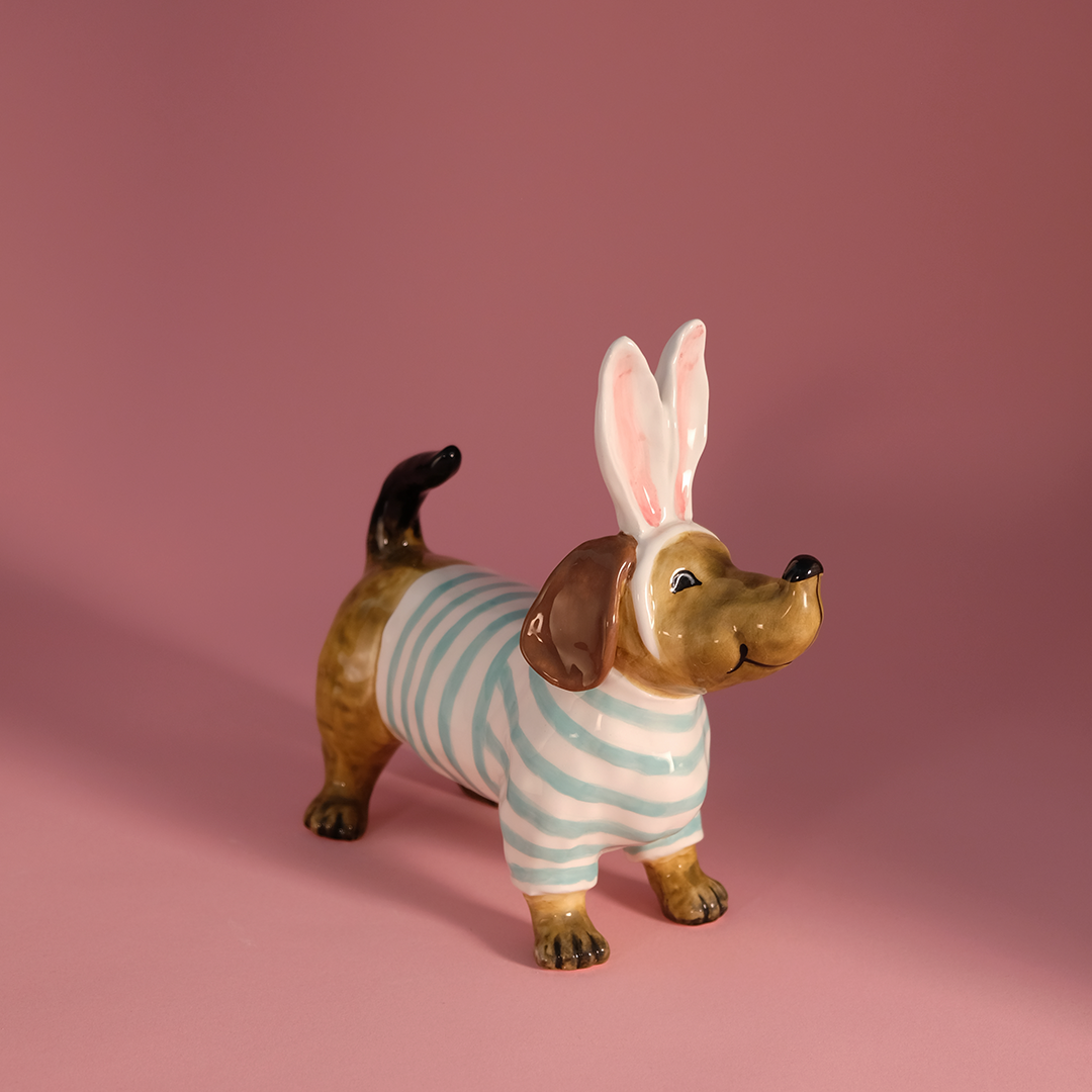 Easter Dachshund Figurine