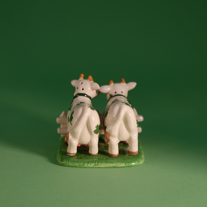 Cow Salt & Pepper Set with Dish
