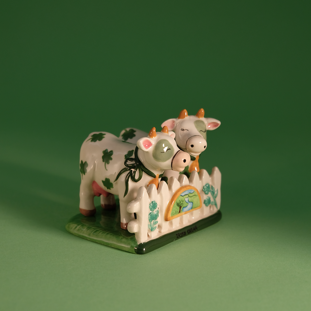 Cow Salt & Pepper Set with Dish