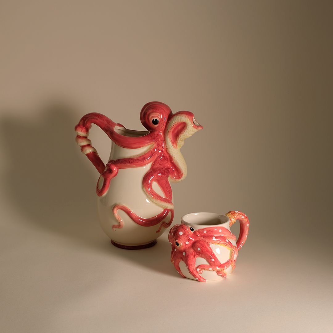 Red Octopus Mug