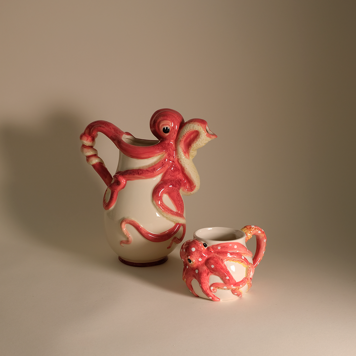 Red Octopus Mug