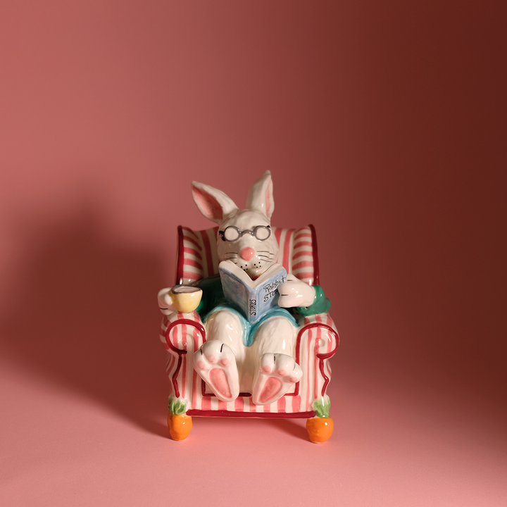 Easter Bunny Chair Figurine