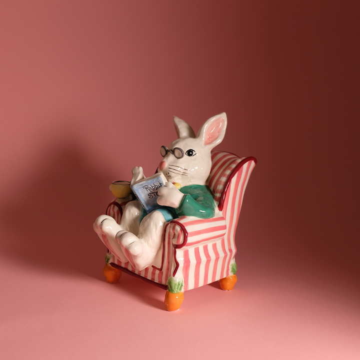Easter Bunny Chair Figurine