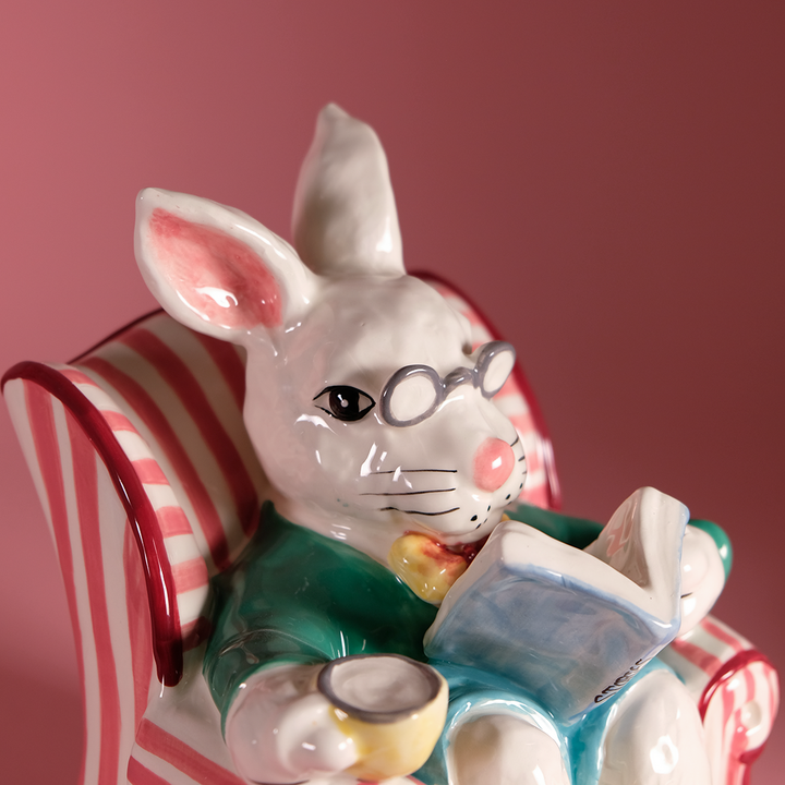 Easter Bunny Chair Figurine