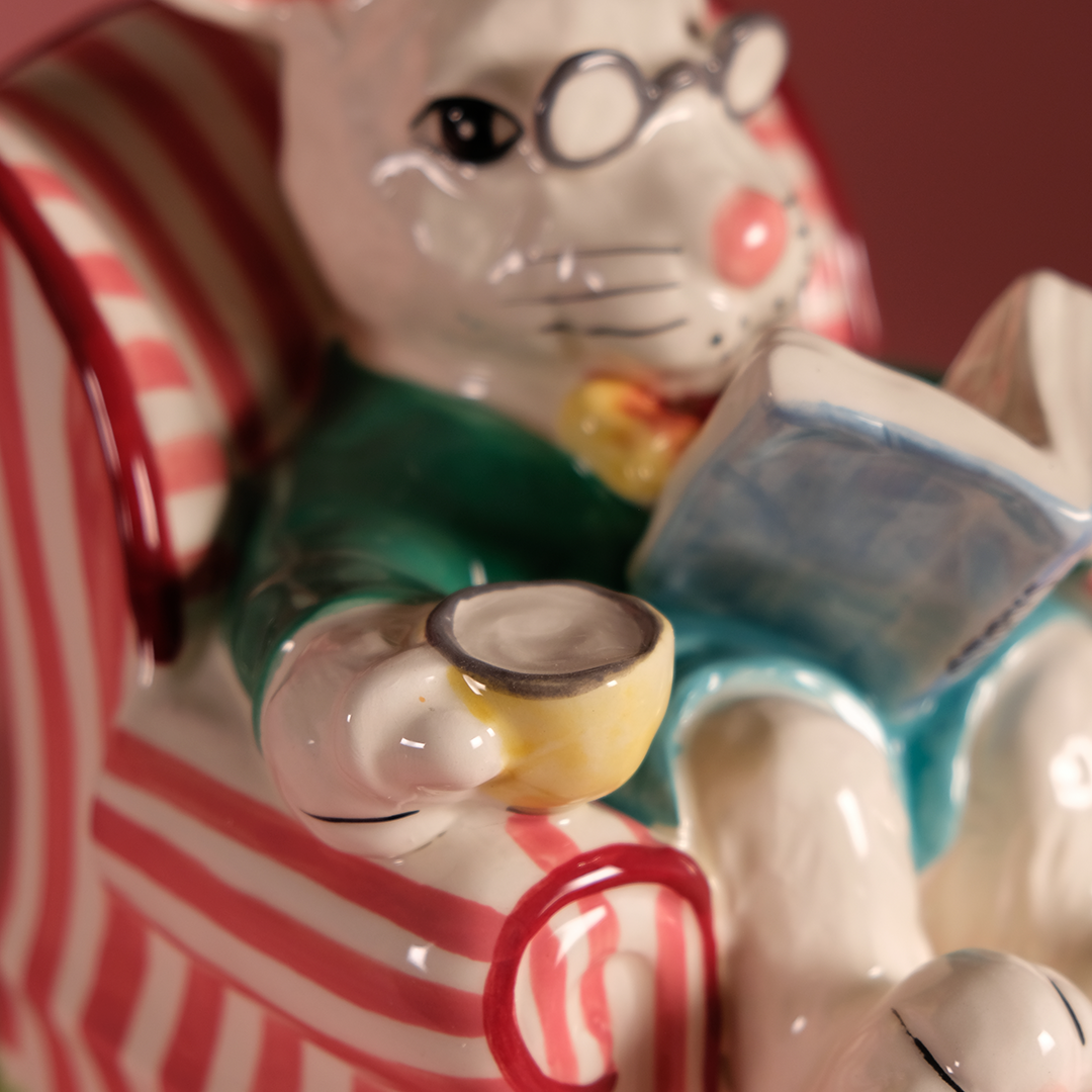 Easter Bunny Chair Figurine