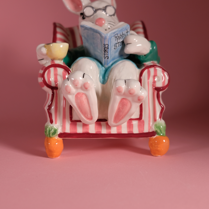 Easter Bunny Chair Figurine
