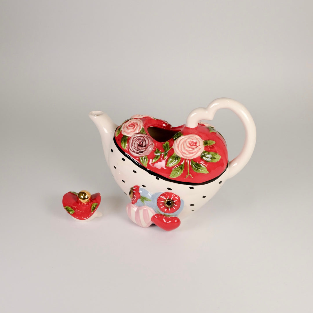 Clayworks Valentine's Day Rose Teapot