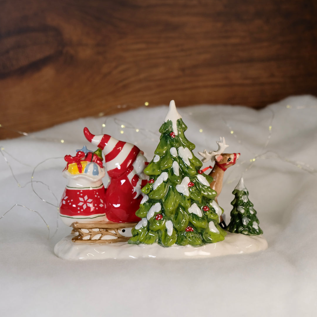 Gnomeville Shopping Tealight Holder