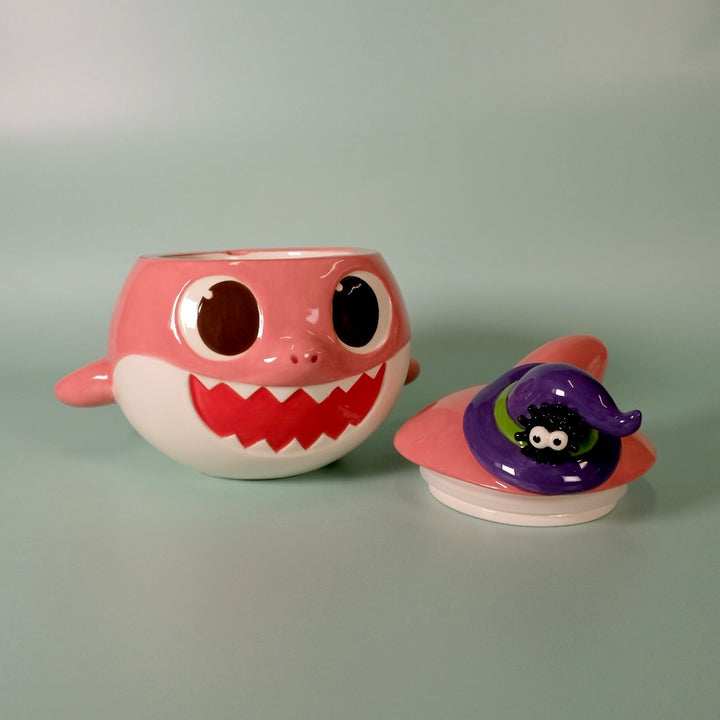 Spooky Mommy Shark Family Figural Container