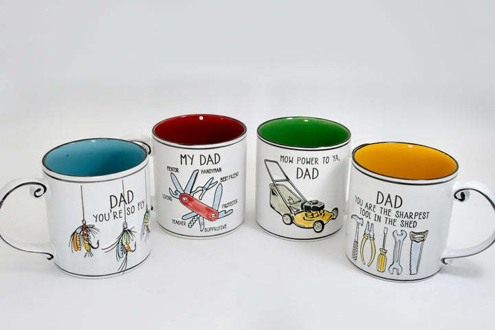 4 PACK DAD MUGS