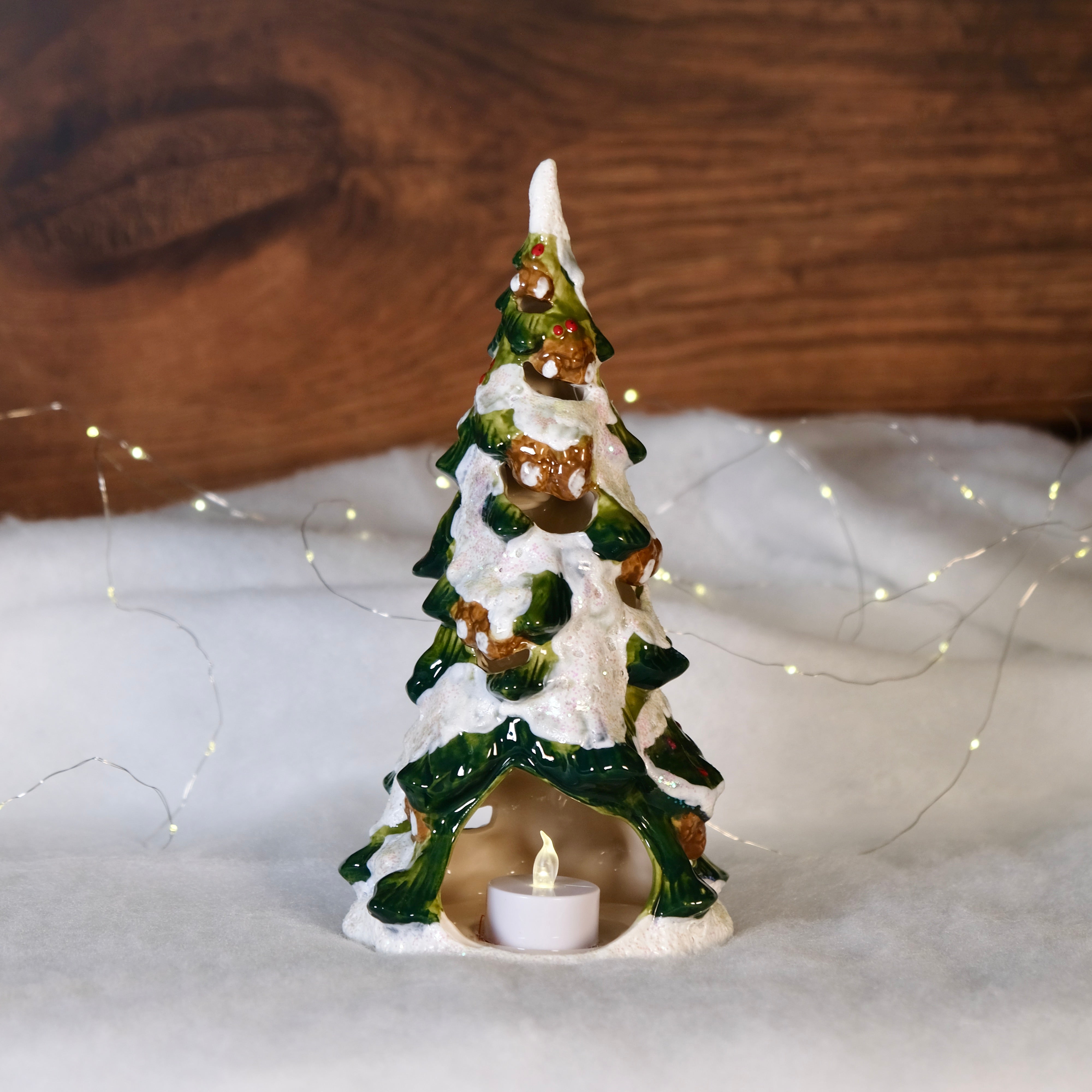 Balance Tealight Holder＋Winterland Tree Snowtree Tealight Holder
