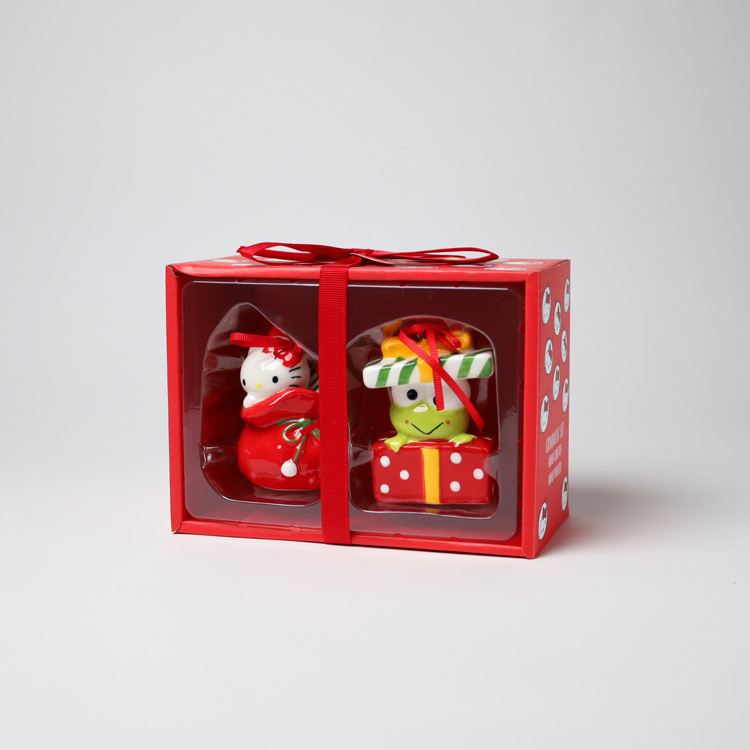 Hello Kitty and Keroppi Ornament Set