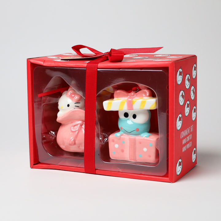 Hello Kitty and Keroppi Ornament Set