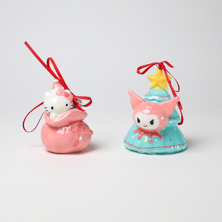 Hello Kitty and Kuromi Ornament Set - Pink