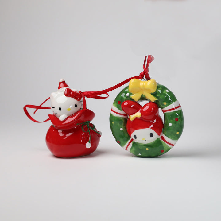 Hello Kitty and My Melody Ornament Set