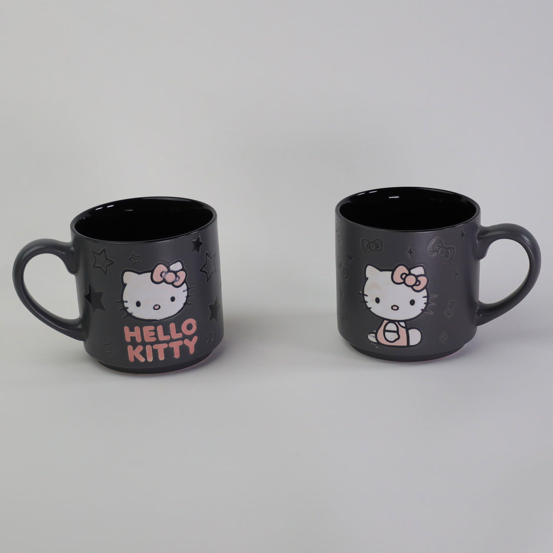 HELLO KITTY BLACK STAR MUG SET