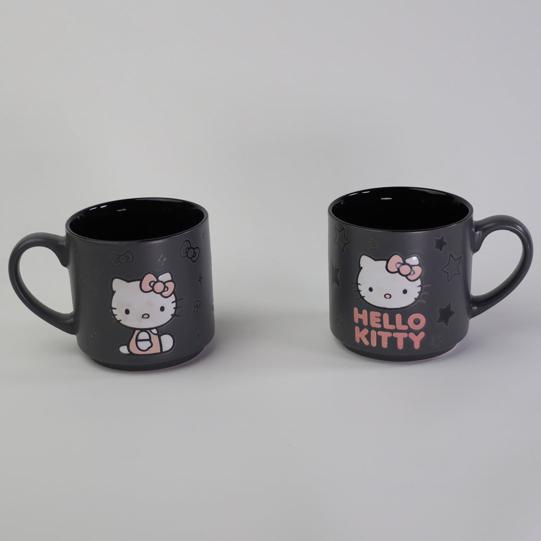 HELLO KITTY BLACK STAR MUG SET