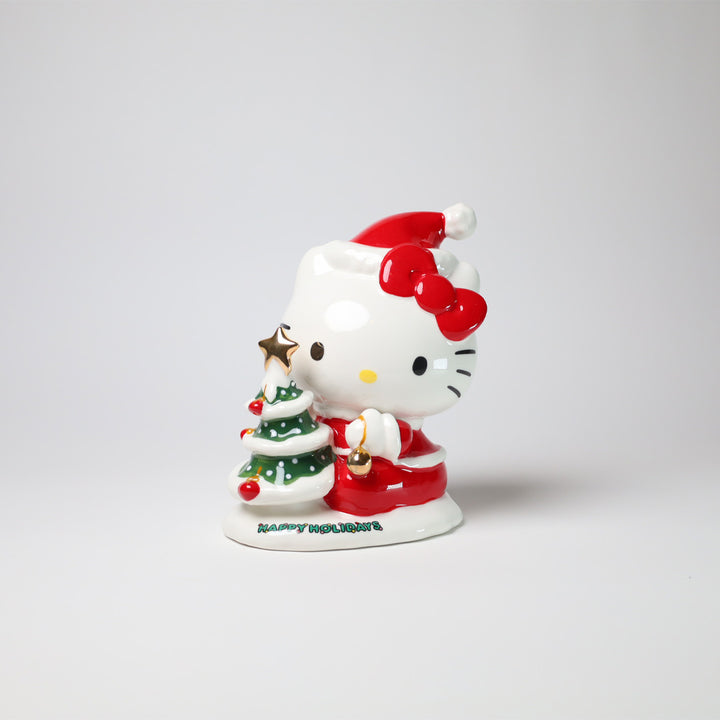 Hello Kitty with Tree Figurine with Gold Trim