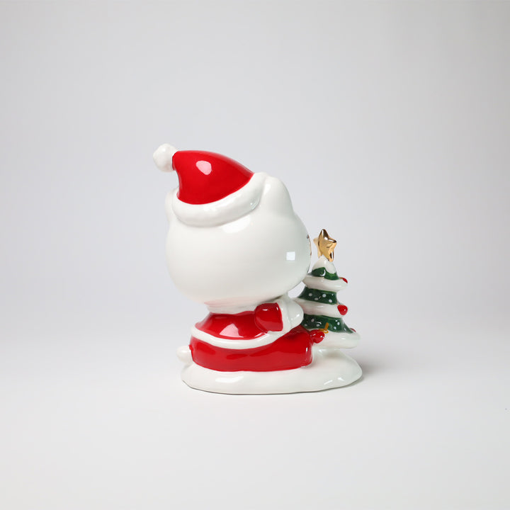 Hello Kitty with Tree Figurine with Gold Trim