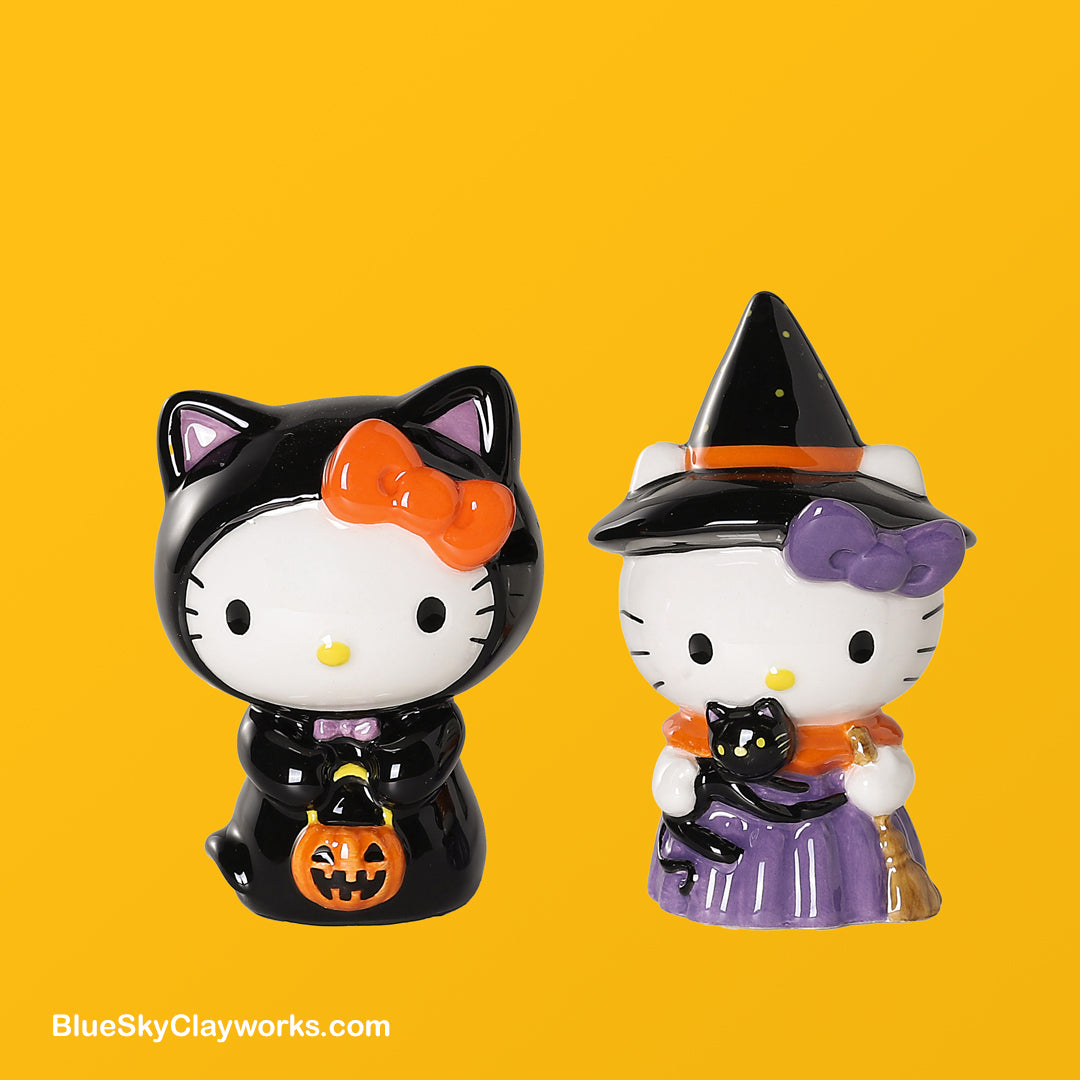 Clayworks Hello Kitty Trick or Treat Salt and Pepper set