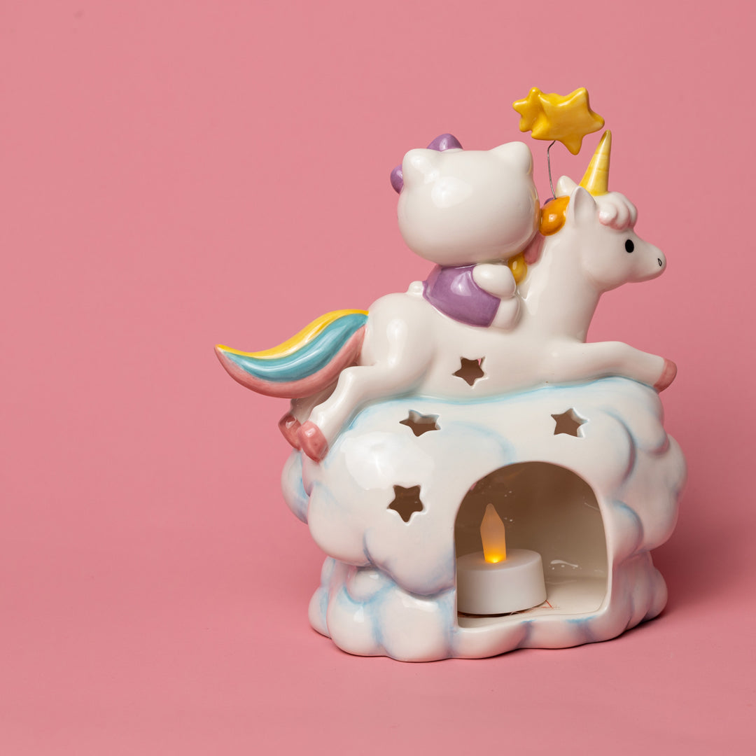 Clayworks Hello Kitty Unicorn tealight holder