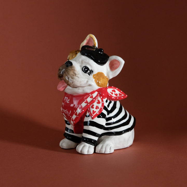 Black Stripe French Bulldog Figurine