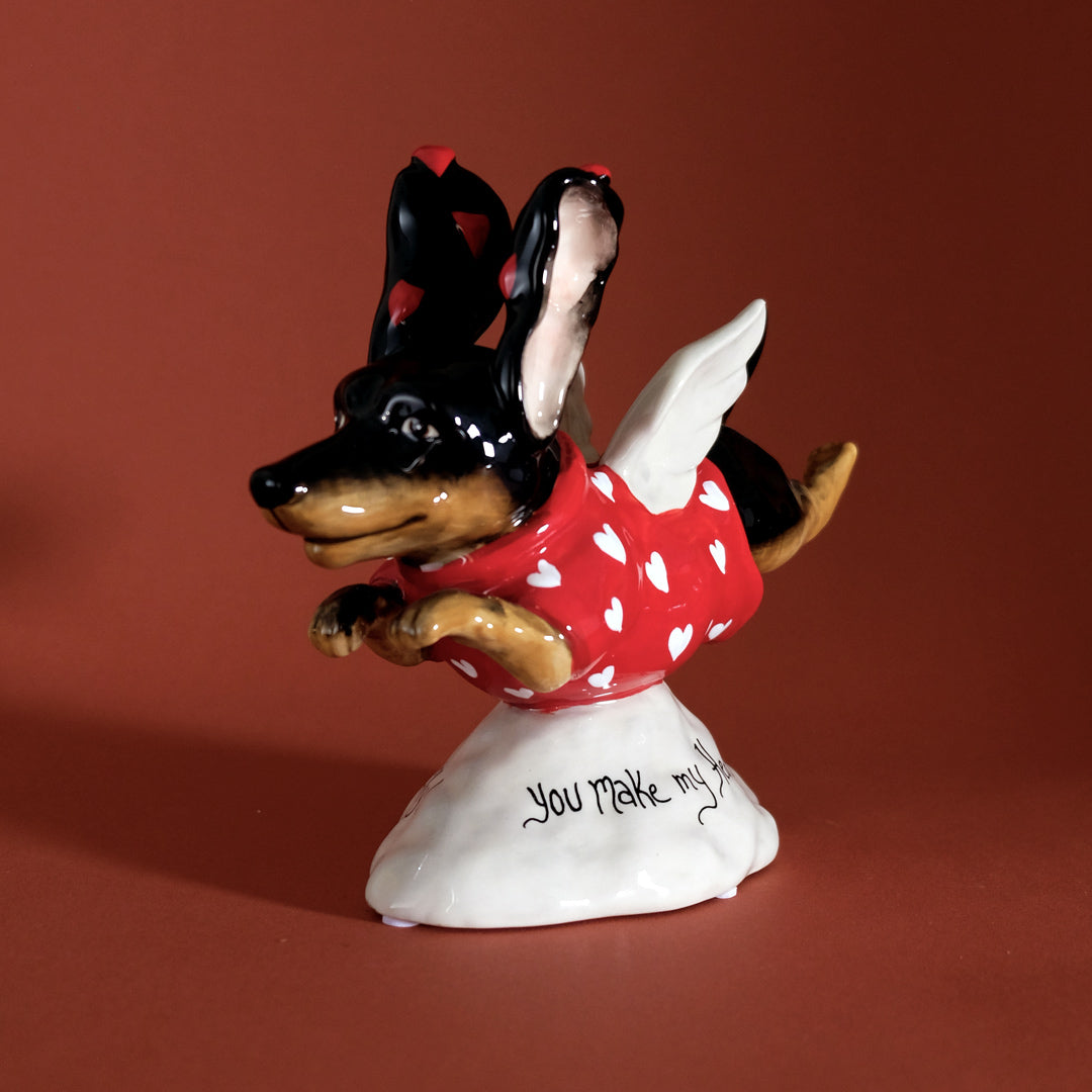 You Make My Heart Fly! Dog Figurine
