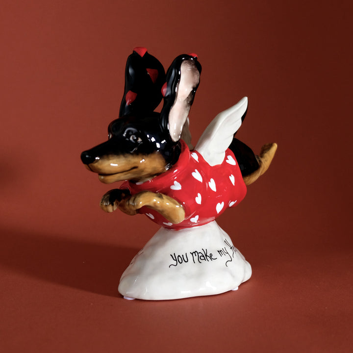 You Make My Heart Fly! Dog Figurine
