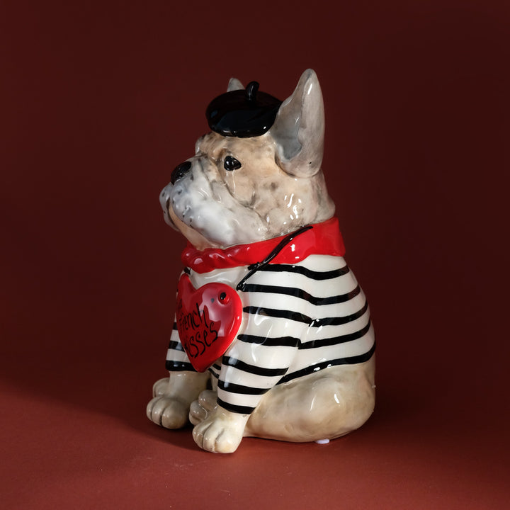 Free French Kisses Bulldog Figurine