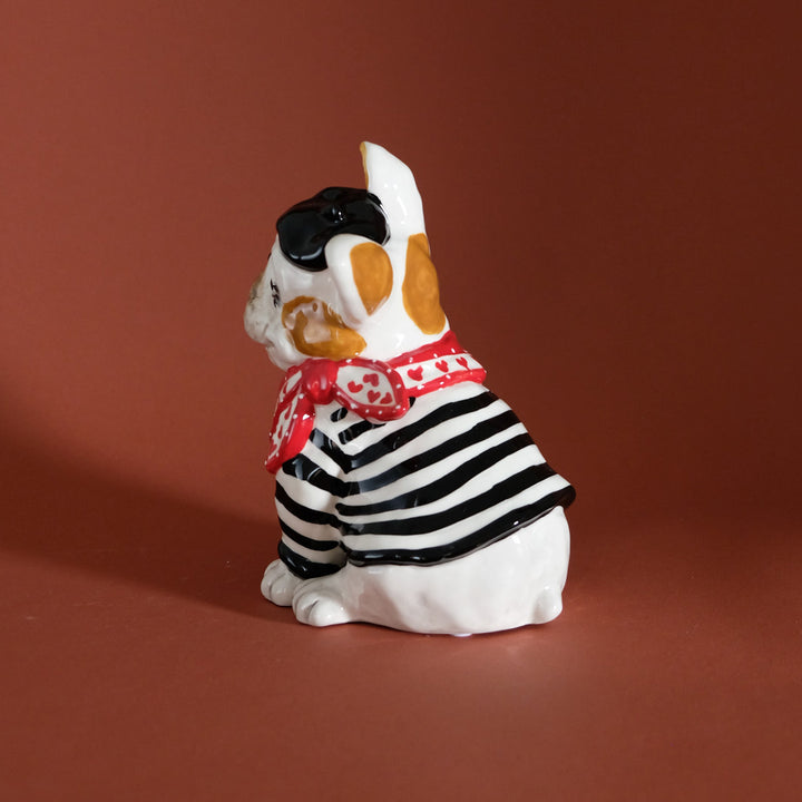 Black Stripe French Bulldog Figurine
