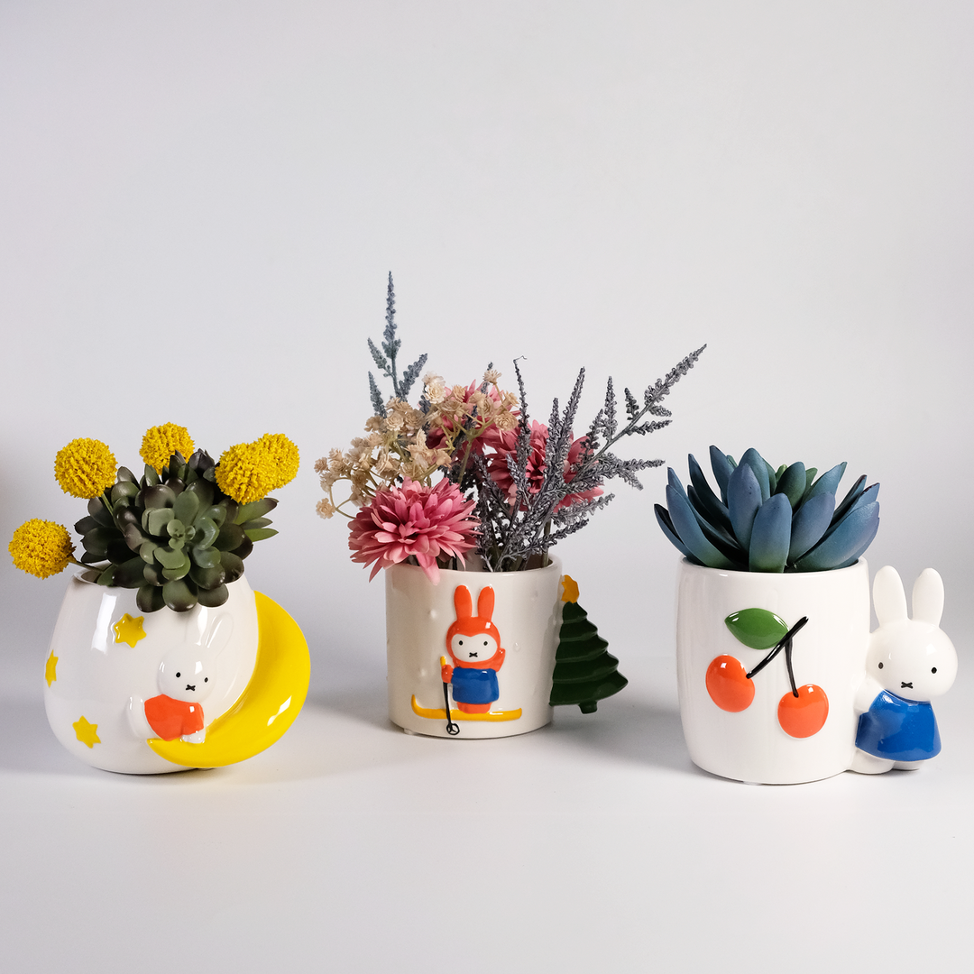 mini ceramic flower pots Miffy Cherry Planter
