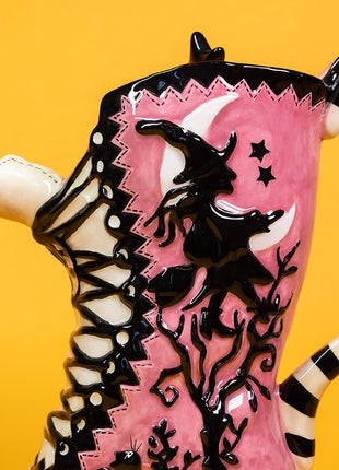 Clayworks High Heel Witch's Boot Teapot