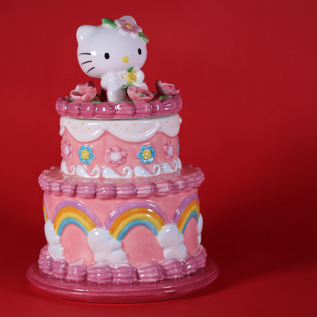 Hello Kitty Cake Cookie Jar | Collectible Ceramic Storage